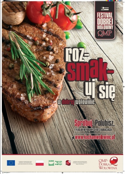 Festiwal Dobrej Wołowiny QMP w restauracji Sorbo Serpico BIZNES, Konsument - Odbywający się w 10 największych miastach w Polsce festiwal w finale powraca do Warszawy, do restauracji Sorbo Serpico. Przed mieszkańcami stolicy jeszcze jedna okazja, by przekonać się, jak smakuje wołowina z certyfikatem jakości.