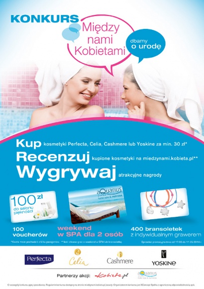 „Między nami kobietami” - kampania marek Perfecta, Celia, Cashmere i Yoskine. BIZNES, Konsument - Trwa akcja promocyjna marek Perfecta, Celia, Cashmere i Yoskine. Stworzony przez Agencję XConcept program „Między nami kobietami” opiera się na idei kobiecych rozmów – dzielenia się opiniami, również tymi o kosmetykach. Partnerem konkursu jest serwis kobieta.pl.