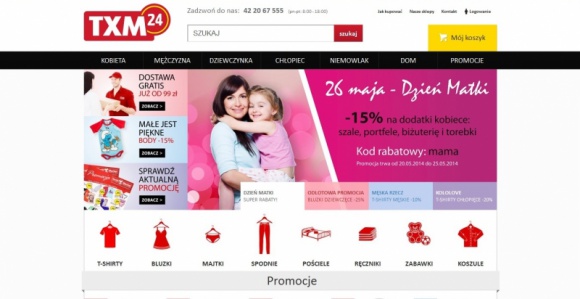 txm24.pl – pierwszy dyskont odzieżowy on-line BIZNES, Konsument - Należąca do Grupy Redan, spółka Adesso, właściciel dyskontowej sieci TextilMarket, uruchomiła pierwszy w Polsce internetowy sklep dyskontowy txm24.pl. Szeroki asortyment nowego sklepu dyskontowego jest wciąż intensywnie rozwijany o nowe kategorie produktów.