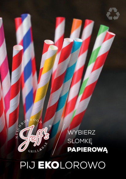 Restauracje Jeff’s wprowadzają papierowe słomki w miejsce plastikowych