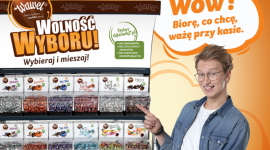 Wolność Wyboru – rusza nowa kampania marki Wawel BIZNES, Konsument - Wawel rusza z kampanią reklamową, promując moduły sprzedażowe Wolność Wyboru. Kampania podkreśla, jak łatwo można skomponować ulubioną mieszankę słodyczy luzem.