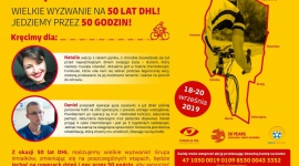 Pracownicy DHL przesiadają się na rowery. Dołącz do charytatywnej akcji Problemy społeczne, BIZNES - 18 września wyruszy akcja charytatywna DHL #KręcimyDlaCiebie, której celem jest zbiórka środków na leczenie onkologiczne podopiecznych Fundacji DHL Dostrzegamy Inni Ludzi i Fundacji Jedni Drugim.